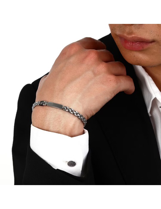 Maserati Bracelet - Iconic - 316L Steel - Blue Detail -JM324AVD56