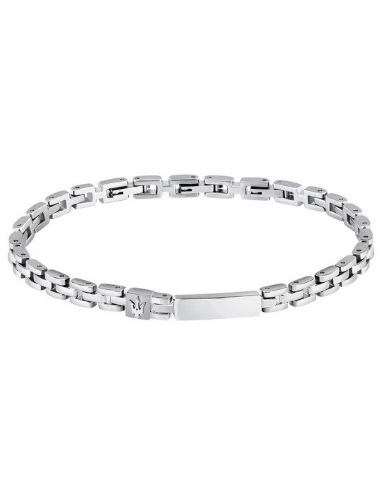 Maserati Bracelet - Iconic - 316L Steel - Trident Silver - JM324AVD57