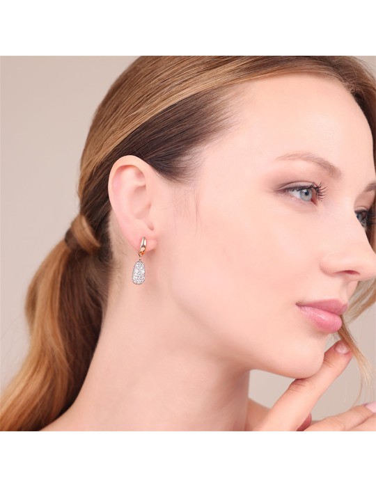 Orecchini Bronzallure - Rose Gold -Pavè di Cubic Zirconia-WSBZ02509.WR