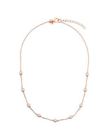 Collana Bronzallure - a Catena - Rose Gold - Perle Rosa-WSBZ02554.RPRL 2