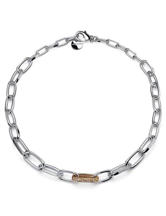 Unoaerre Necklace - Chain - Two-tone - Pavé Cubic Zirconia - EXH5744BC