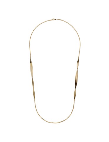 Unoaerre Necklace - Long - Golden - Leaf-Shaped Elements-EXH5764G