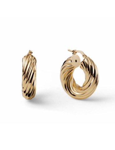Unoaerre Earrings - Classica - Torchon - Hoop - Gold-EXO48799G