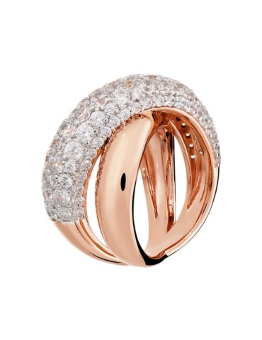 Bronzallure Ring - Intertwined - Cubic Zirconia - Size 16 - WSBZ02589.WR