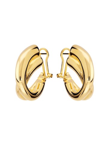 Bronzallure - Purità Gold Polished Weaving Earrings - WSBZ02592Y.YG