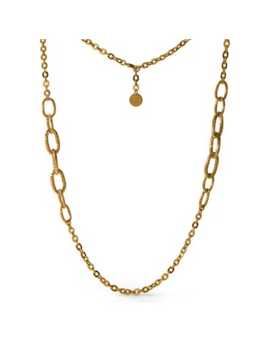 Collana Unoaerre - Bronzo Dorato -  Maglie Diamantate - 5EXH0034G