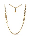 Unoaerre Necklace - Gilded Bronze - Diamond Links - 5EXH0034G