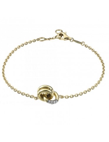 Bracciale Chimento - Bamboo in Oro Giallo con Diamanti 19cm - 0