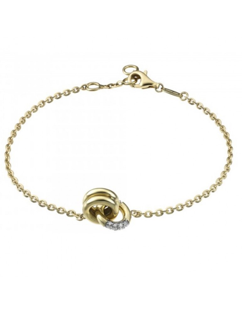 Chimento Bracelet - Bamboo in Yellow Gold with Diamonds 19cm - 0