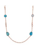 Collana Bronzallure - Lunga - Pietre Blu-Occhio di Gatto-WSBZ02616.BLU
