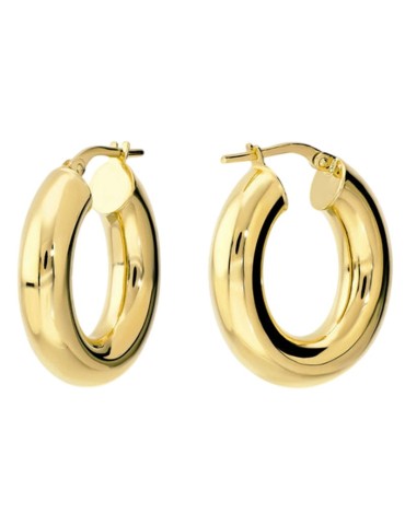 Bronzallure Earrings - Hoop - Gold - Oval - Polished-WSBZ02646Y.YG