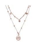 Bronzallure Necklace - Hearts - Mother of Pearl Pendant - WSBZ01793.WM