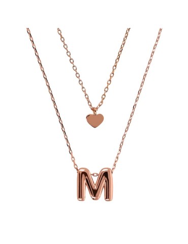 Collana Bronzallure - Pendente a Cuore - Lettera M - WSBZ02286.M
