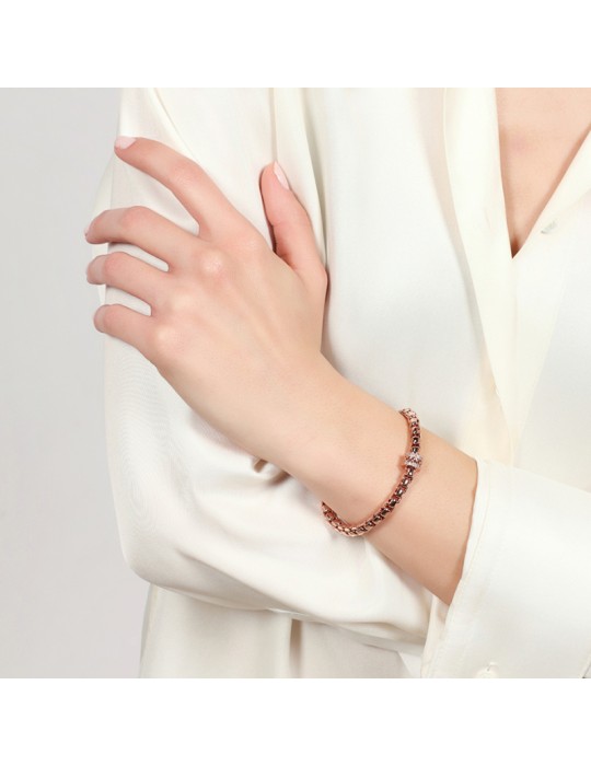 Bracciale Unoaerre - Rose Gold - Catena Veneziana - Zirconi - EXB5494R