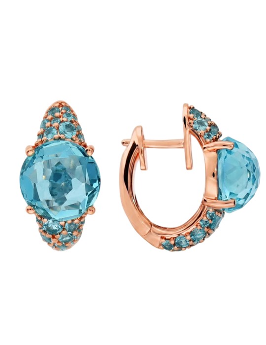 Orecchini Bronzallure - a Cerchio - Cristallo Blu-Zirconi-WSBZ02610.PA