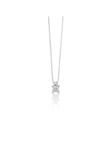 Miluna Necklace - in 18k White Gold Light Point with Natural Diamonds - 0