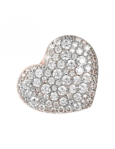 Anello Bronzallure-Altissima-Cuore Pavè Cubic Zirconia-WSBZ01198WR-14 2