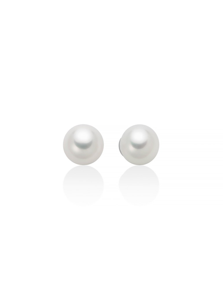Orecchini Miluna - in Oro Bianco 18 carati con Perle 8-8,5mm - 0