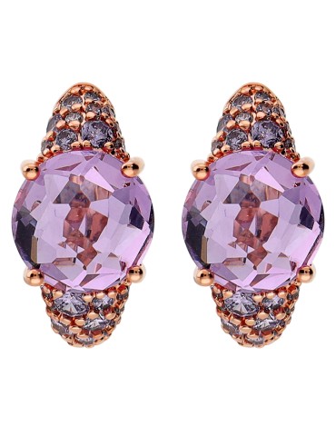 Orecchini Bronzallure - a Cerchio-Cristallo Viola-Zirconi-WSBZ02610.KU