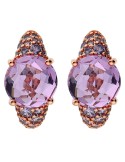 Orecchini Bronzallure - a Cerchio-Cristallo Viola-Zirconi-WSBZ02610.KU