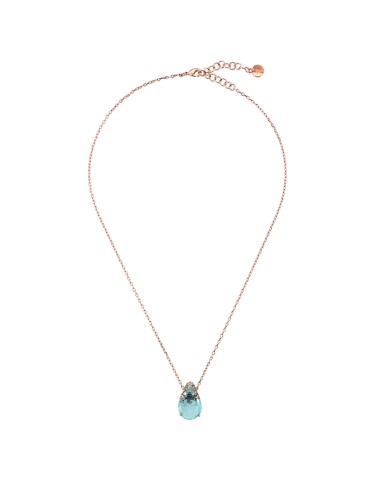 Collana Bronzallure-Ciondolo a Goccia Azzurro-Pavè di Zirconi-WSBZ02611.PA 2