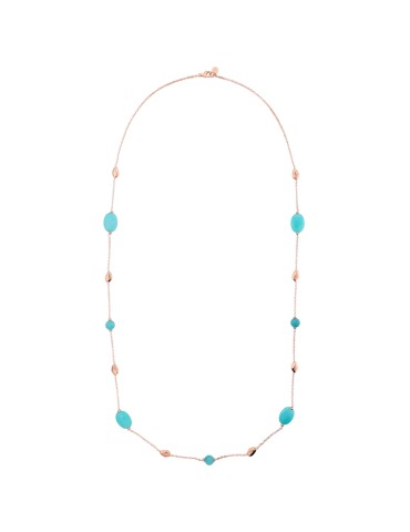 Bronzallure Necklace - Rose Gold - Blue Quartzite - WSBZ02621.TUQ 2