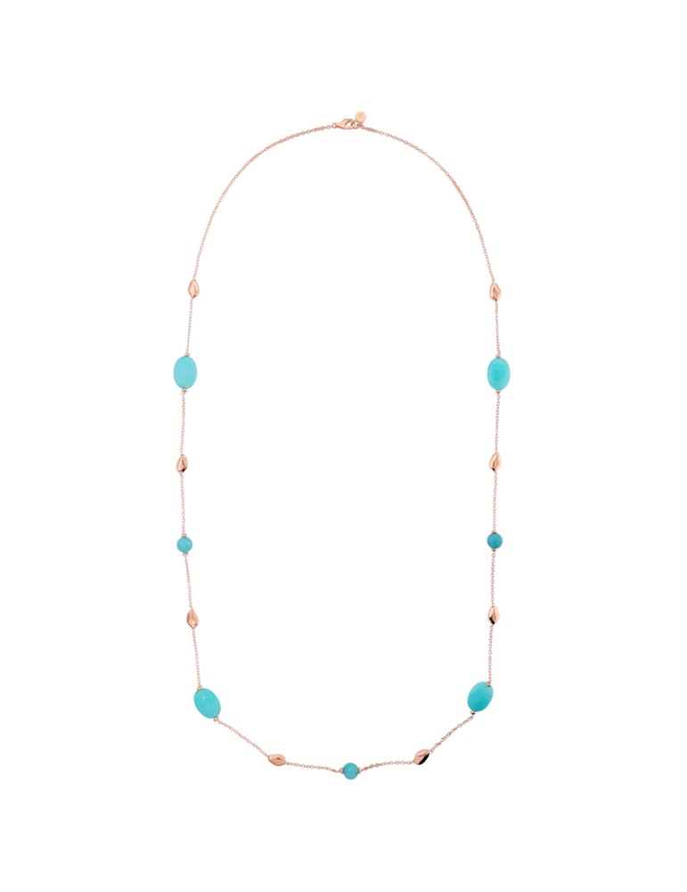 Collana Bronzallure - Rose Gold - Quarzite Azzurra - WSBZ02621.TUQ
