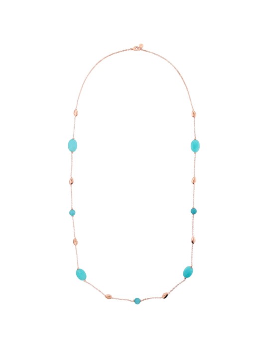 Bronzallure Necklace - Rose Gold - Blue Quartzite - WSBZ02621.TUQ
