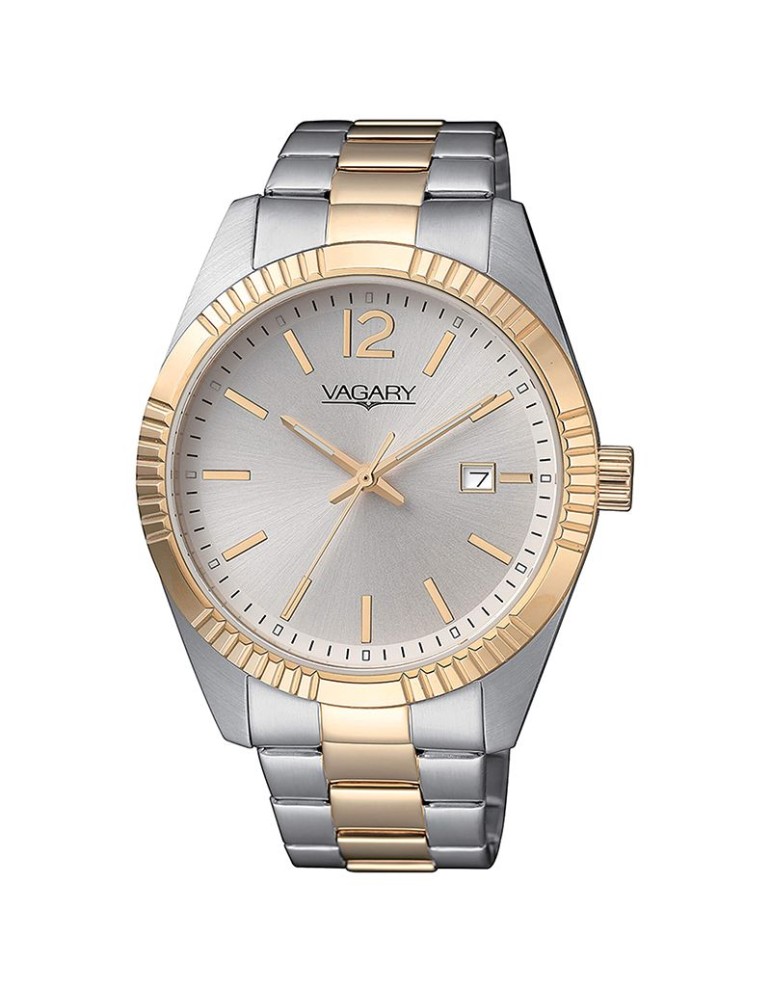 Orologio Vagary - Tempo e Data -Bicolor Silver e Gold-39 mm-IB9-191-91