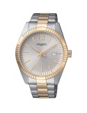 Vagary Watch - Time and Date - Bicolor Silver and Gold - 39 mm - IB9-191-91