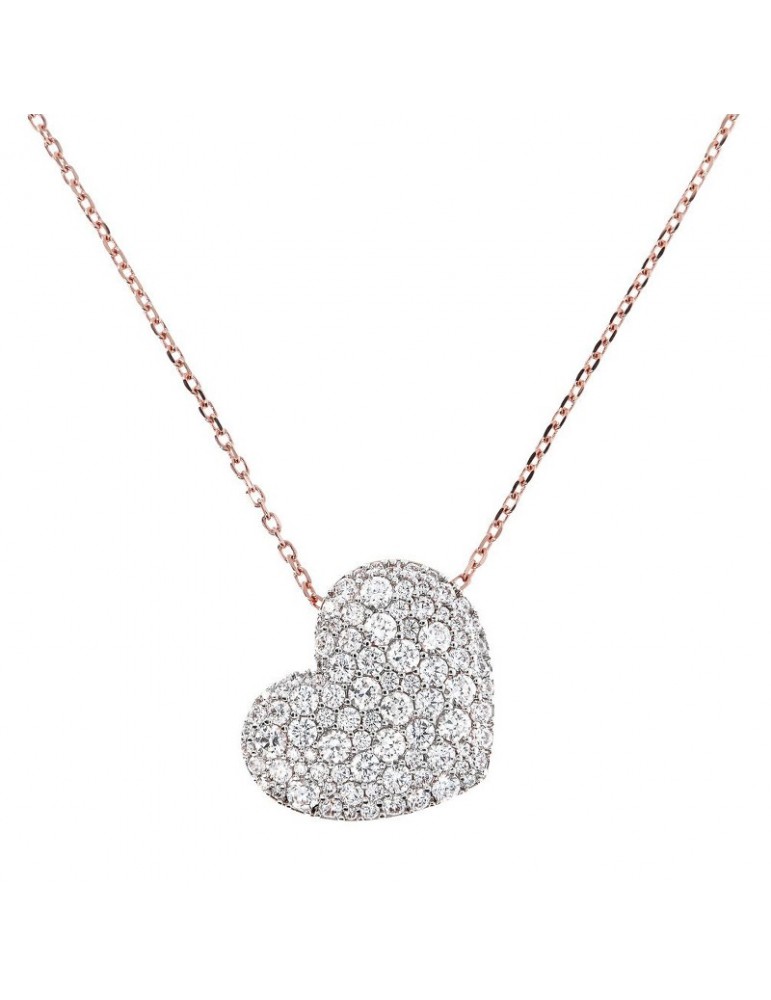BRONZALLURE HEART PENDANT NECKLACE - 0