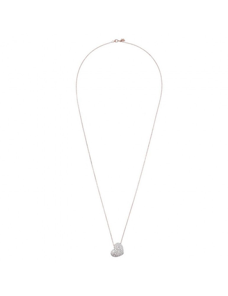 Collana Bronzallure - Altissima - Pendente Cuore Pavè Misto - WSBZ01200WR