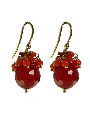 Rajola earrings - Sciacca coral - Carnelian - 45-471-12OR