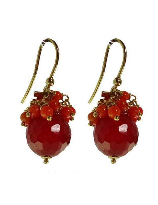 Rajola earrings - Sciacca coral - Carnelian - 45-471-12OR