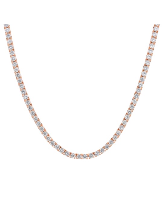 Bronzallure Necklace-Tennis-Rose Gold-Cubic Zirconia-WSBZ02486R.WR-40