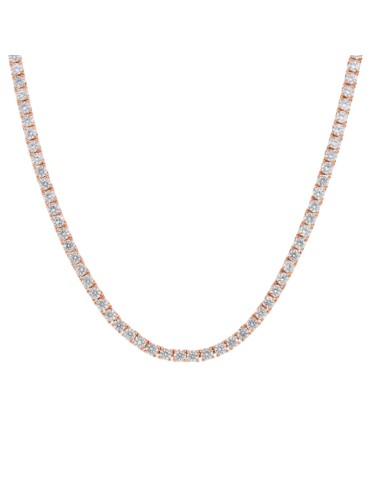Bronzallure Necklace-Tennis-Rose Gold-Cubic Zirconia-WSBZ02486R.WR-45