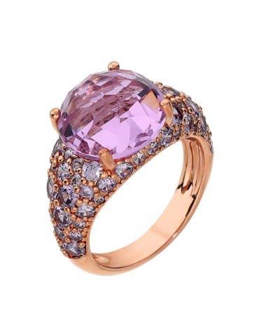 Bronzallure Ring - Purple Stone - Size 16 - WSBZ02517.KU-16