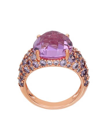 Bronzallure Ring - Purple Stone - Size 16 - WSBZ02517.KU-16 2