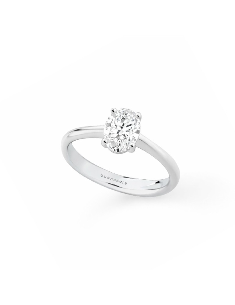 Anello Buonocore - Promise in Oro Bianco 18 carati con Diamanti Naturali 0,70 carati - 0