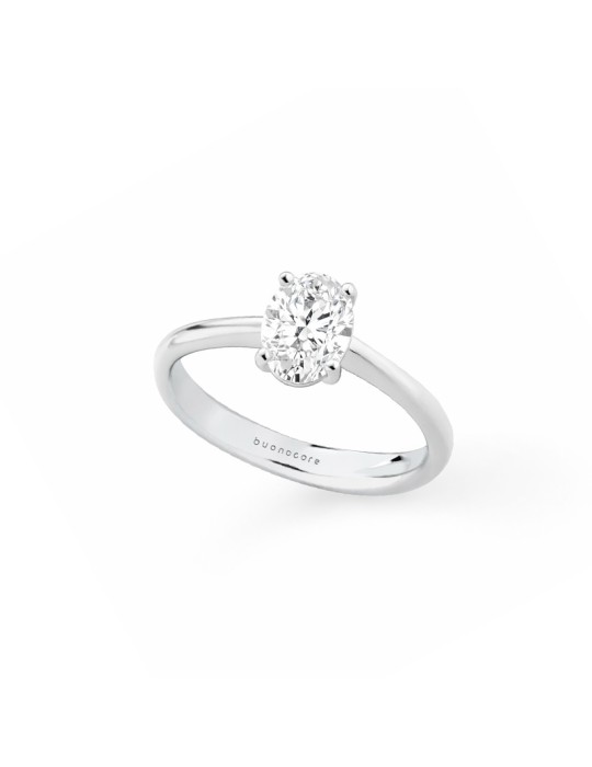 Buonocore Ring - Promise in 18k White Gold with Natural Diamonds 0.70 carats - 0