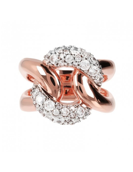 Bronzallure Woman Ring - Very High Maxi Chain with Pav - 0