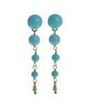 Rajola Earrings - Cozumel - Pendants - Golden - Turquoise Paste - 45-486-5P
