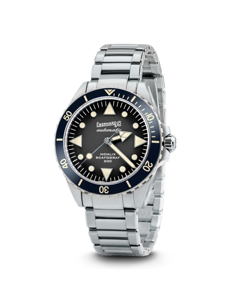 Eberhard & Co. Scafograf 200 MCMLIX Automatic Mechanical Diver's Watch, 39mm, Black - 0