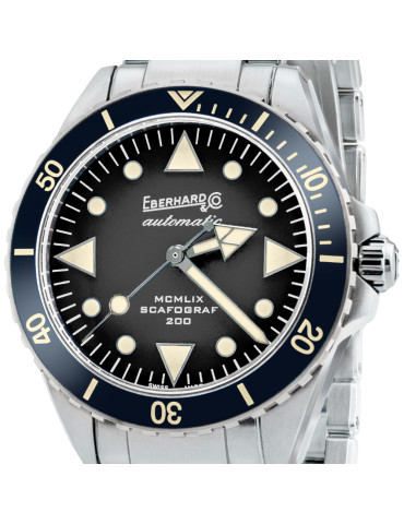 Orologio Eberhard - Scafograf 200 MCMLIX Meccanico Automatico Subacqueo 39mm Nero - 0 2