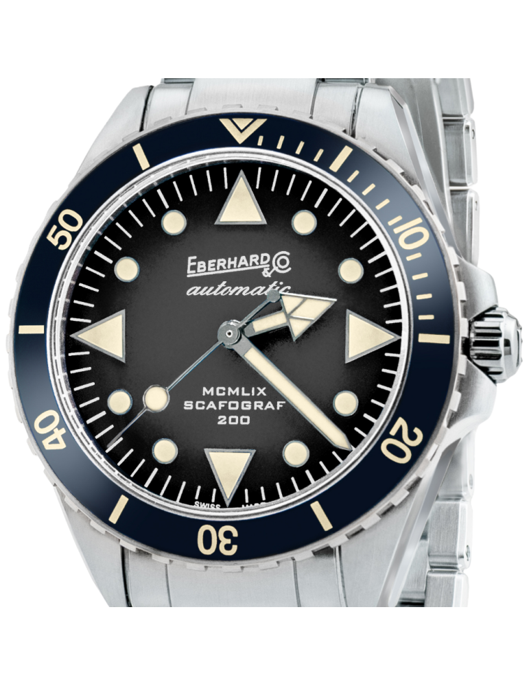 Orologio Eberhard - Scafograf 200 MCMLIX Meccanico Automatico Subacqueo 39mm Nero - 0