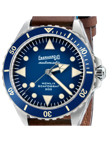 Orologio Eberhard - Scafograf 200 MCMLIX Meccanico Automatico Subacqueo 39mm Blu - 0 2