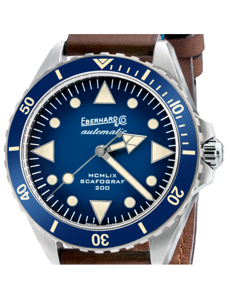Eberhard & Co. Scafograf 200 MCMLIX Automatic Mechanical Diver's Watch, 39mm, Blue - 0