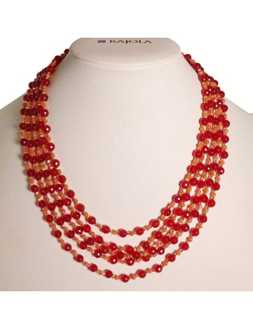Rajola-Cecilia-Multistrand-Carnelian-Sciacca Coral Necklace-54-399-48
