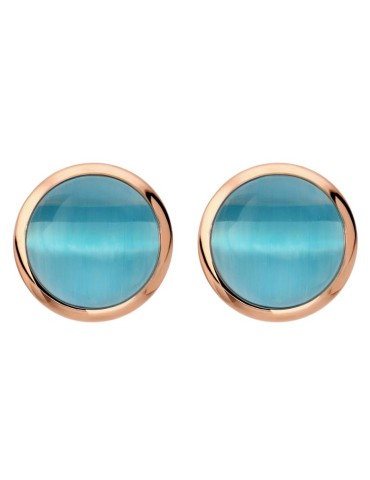 Bronzallure Earrings - Blue Stone - Cat's Eye-WSBZ02627.LBCE