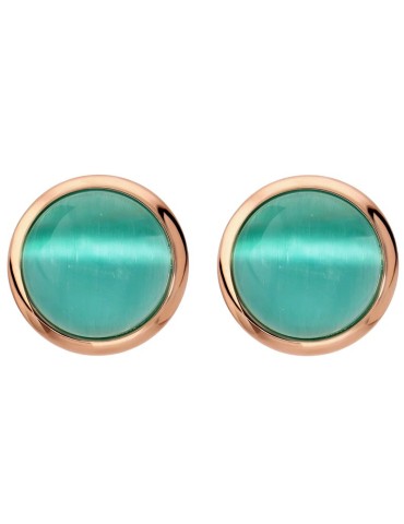 Bronzallure Earrings - Green Stone - Cat's Eye -WSBZ02627.AQCE